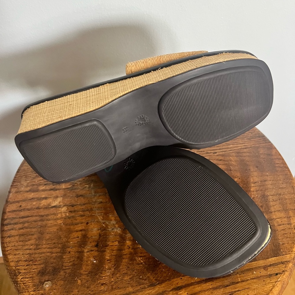 Vintage Platform Square Toe Platform Sandals Size… - image 4